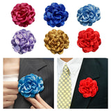 Maxbell Flower Brooch 3.94'' Floral Hair Pins for Women Decorative Elegant Lapel Pin Rose Red