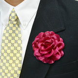 Maxbell Flower Brooch 3.94'' Floral Hair Pins for Women Decorative Elegant Lapel Pin Rose Red