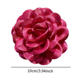 Maxbell Flower Brooch 3.94'' Floral Hair Pins for Women Decorative Elegant Lapel Pin Rose Red