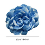 Maxbell Flower Brooch 3.94'' Floral Hair Pins for Women Decorative Elegant Lapel Pin Blue