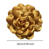 Maxbell Flower Brooch 3.94'' Floral Hair Pins for Women Decorative Elegant Lapel Pin Gold