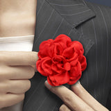 Maxbell Flower Brooch 3.94'' Floral Hair Pins for Women Decorative Elegant Lapel Pin Red
