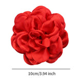 Maxbell Flower Brooch 3.94'' Floral Hair Pins for Women Decorative Elegant Lapel Pin Red