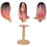 Maxbell Hat Stand Multifunction Wood Hat Display Stand for Salon Home Clothing Store L Wood
