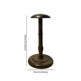 Maxbell Hat Stand Multifunction Wood Hat Display Stand for Salon Home Clothing Store L Dark Brown