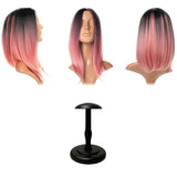 Maxbell Hat Stand Multifunction Wood Hat Display Stand for Salon Home Clothing Store S Black
