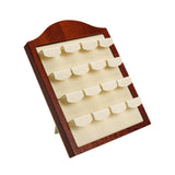 Maxbell Earring Display Stand Holder 12 Seat for Jewelry Shop Dresser Live Broadcast Beige