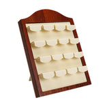 Maxbell Earring Display Stand Holder 12 Seat for Jewelry Shop Dresser Live Broadcast Beige