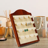 Maxbell Earring Display Stand Holder 12 Seat for Jewelry Shop Dresser Live Broadcast Beige