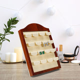 Maxbell Earring Display Stand Holder 12 Seat for Jewelry Shop Dresser Live Broadcast Beige