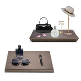 Maxbell Jewelry Display Tray PU Leather Tray for Shopping Mall Jewelry Store Selling 25x35x3cm Slanted style