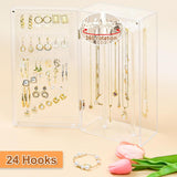 Acrylic Necklace Holder Stand Organizer for Centerpiece without Rings Tray