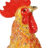 Maxbell Rooster Trinket Box Enameled Jewelry Box for Bedroom Pendant Charms Earrings