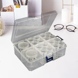 Bead Organizer Empty Bead Storage Container for Rings Rhinestone Small Items 2 Pumpkin 16 Round