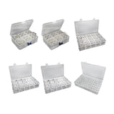 Bead Organizer Empty Bead Storage Container for Rings Rhinestone Small Items 2 Pumpkin 16 Round