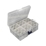 Bead Organizer Empty Bead Storage Container for Rings Rhinestone Small Items 24 Round Bottles