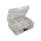 Bead Organizer Empty Bead Storage Container for Rings Rhinestone Small Items 24 Round Bottles