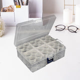 Bead Organizer Empty Bead Storage Container for Rings Rhinestone Small Items 24 Round Bottles