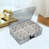 Bead Organizer Empty Bead Storage Container for Rings Rhinestone Small Items 24 Round Bottles