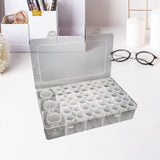 Bead Organizer Empty Bead Storage Container for Rings Rhinestone Small Items 3 Pumpkin 48 Round