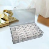 Bead Organizer Empty Bead Storage Container for Rings Rhinestone Small Items 3 Pumpkin 48 Round