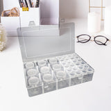 Bead Organizer Empty Bead Storage Container for Rings Rhinestone Small Items 9 Pumpkin 24 Round