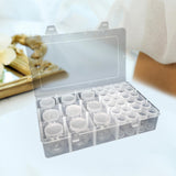 Bead Organizer Empty Bead Storage Container for Rings Rhinestone Small Items 9 Pumpkin 24 Round