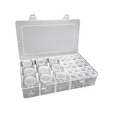 Bead Organizer Empty Bead Storage Container for Rings Rhinestone Small Items 12 Pumpkin 12 Round