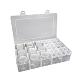 Bead Organizer Empty Bead Storage Container for Rings Rhinestone Small Items 12 Pumpkin 12 Round