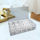 Bead Organizer Empty Bead Storage Container for Rings Rhinestone Small Items 12 Pumpkin 12 Round