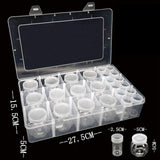 Bead Organizer Empty Bead Storage Container for Rings Rhinestone Small Items 12 Pumpkin 12 Round