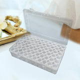 Bead Organizer Empty Bead Storage Container for Rings Rhinestone Small Items 60 Round Bottles