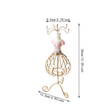 Maxbell Princess Jewelry Display Stand for Countertop Bedroom Dressing Room Pink