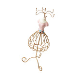 Maxbell Princess Jewelry Display Stand for Countertop Bedroom Dressing Room Pink
