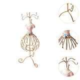 Maxbell Princess Jewelry Display Stand for Countertop Bedroom Dressing Room Pink