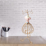 Maxbell Princess Jewelry Display Stand for Countertop Bedroom Dressing Room Pink
