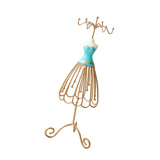 Maxbell Princess Jewelry Display Stand for Countertop Bedroom Dressing Room Cyan Blue