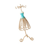 Maxbell Princess Jewelry Display Stand for Countertop Bedroom Dressing Room Cyan Blue