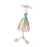 Maxbell Princess Jewelry Display Stand for Countertop Bedroom Dressing Room Cyan Blue