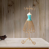 Maxbell Princess Jewelry Display Stand for Countertop Bedroom Dressing Room Cyan Blue