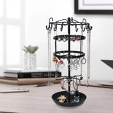 Maxbell Earring Holder Rotatable Earring Tree Organizer Stand for Countertop Keyring