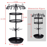 Maxbell Earring Holder Rotatable Earring Tree Organizer Stand for Countertop Keyring