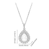 Maxbell Water Droplet Charm Pendant Necklace for Women for Party Anniversary Holiday Pink