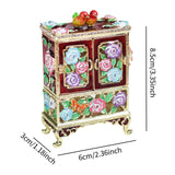 Cabinet Shaped Trinket Box Decoration for Earrings Necklaces Bracelets Rings