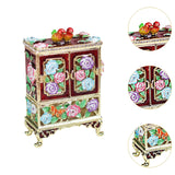 Cabinet Shaped Trinket Box Decoration for Earrings Necklaces Bracelets Rings