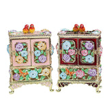 Cabinet Shaped Trinket Box Decoration for Earrings Necklaces Bracelets Rings