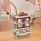 Cabinet Shaped Trinket Box Decoration for Earrings Necklaces Bracelets Rings