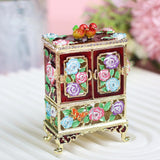 Cabinet Shaped Trinket Box Decoration for Earrings Necklaces Bracelets Rings