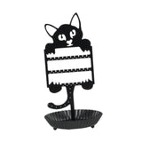 Maxbell Earring Holder Organizer Earring Storage Stand for Dangle Necklace Keychains Cat Styling