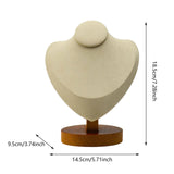Maxbell Necklace Display Stand Decor Jewelry Bust Holder for Store Home Decor Bedroom Beige